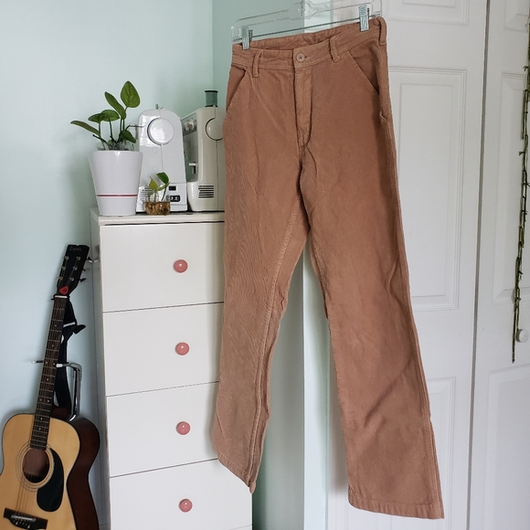 Brandy Melville Pants - Brandy Melville J.Galt Women's Tan Wide Leg Corduroy Pants, Size S